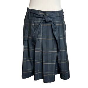 NWOT Weekend Max Mara plaid pleat front a line skirt Sz 8